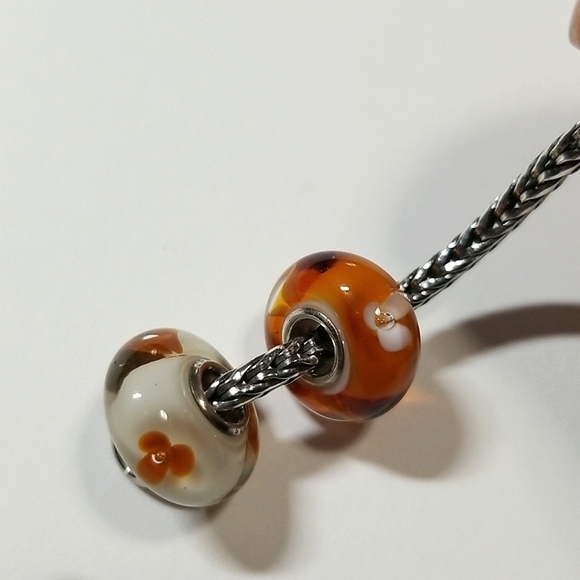 2 x Trollbeads OOAK Bubble Flowers - Picture 6 of 11